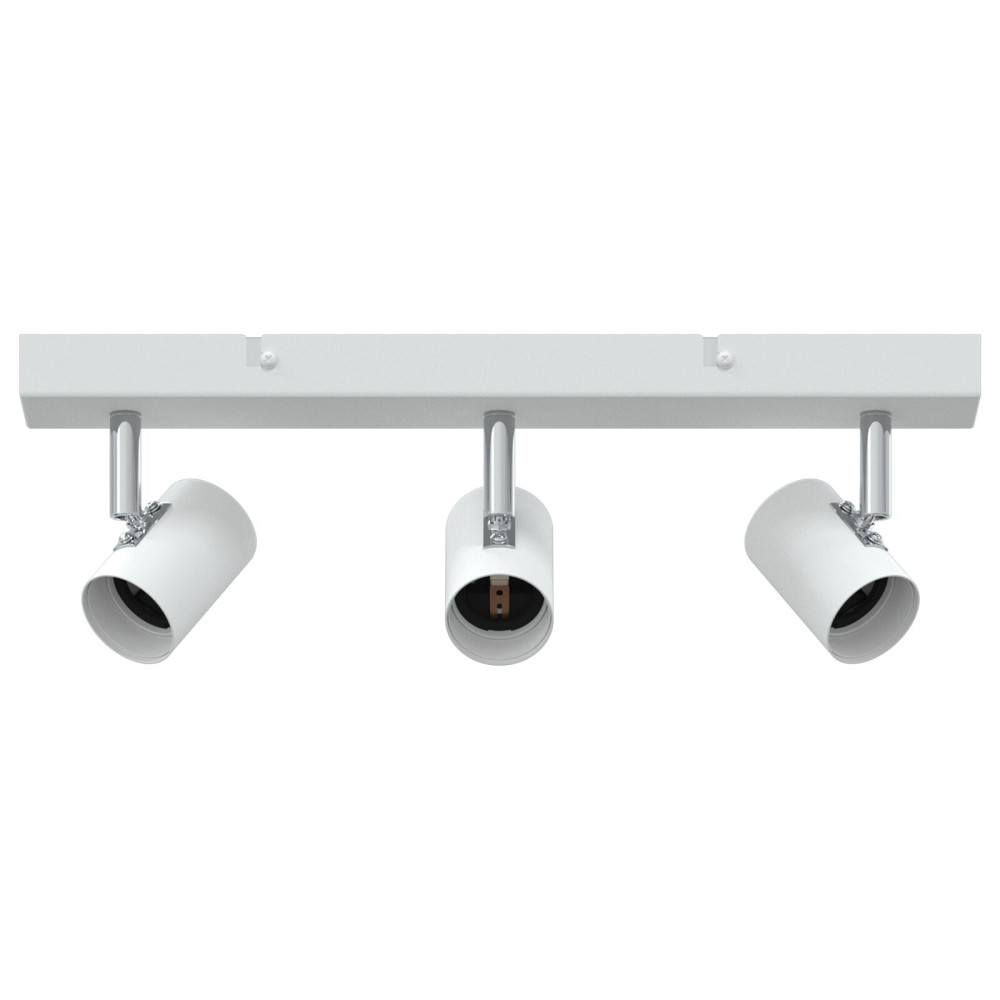 Produktbild för Takspotlight med strålkastare Vit 38 x 6,5 x 11,5 cm Metall