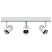 Produktbild för Takspotlight med strålkastare Vit 38 x 6,5 x 11,5 cm Metall