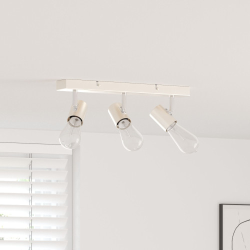 vidaXL Takspotlight med strålkastare Nickel 38 x 6,5 x 11,5 cm Metall