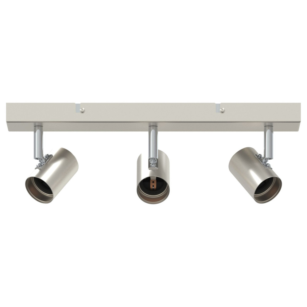 Produktbild för Takspotlight med strålkastare Nickel 38 x 6,5 x 11,5 cm Metall