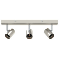 Produktbild för Takspotlight med strålkastare Nickel 38 x 6,5 x 11,5 cm Metall