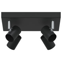 Produktbild för Takspotlight med strålkastare Svart 26,5 x 26 x 11,5 cm Metall