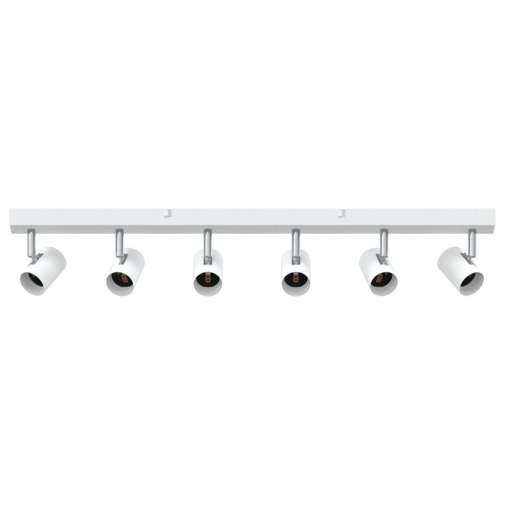 Produktbild för Takspotlight med strålkastare Vit 73 x 6,5 x 11,5 cm Metall