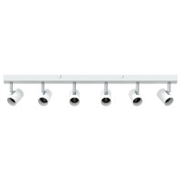 Produktbild för Takspotlight med strålkastare Vit 73 x 6,5 x 11,5 cm Metall