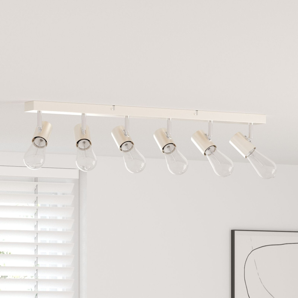 Produktbild för Takspotlight med strålkastare Nickel 73 x 6,5 x 11,5 cm Metall