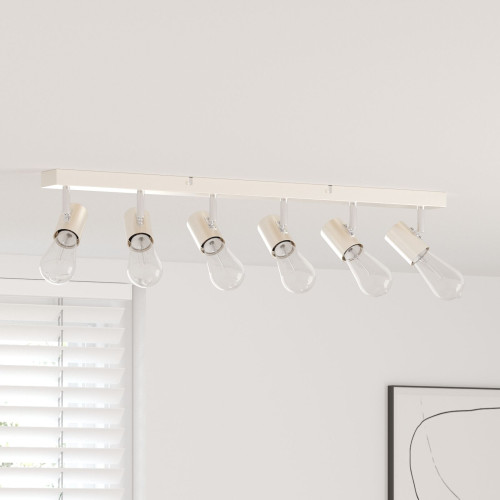 vidaXL Takspotlight med strålkastare Nickel 73 x 6,5 x 11,5 cm Metall