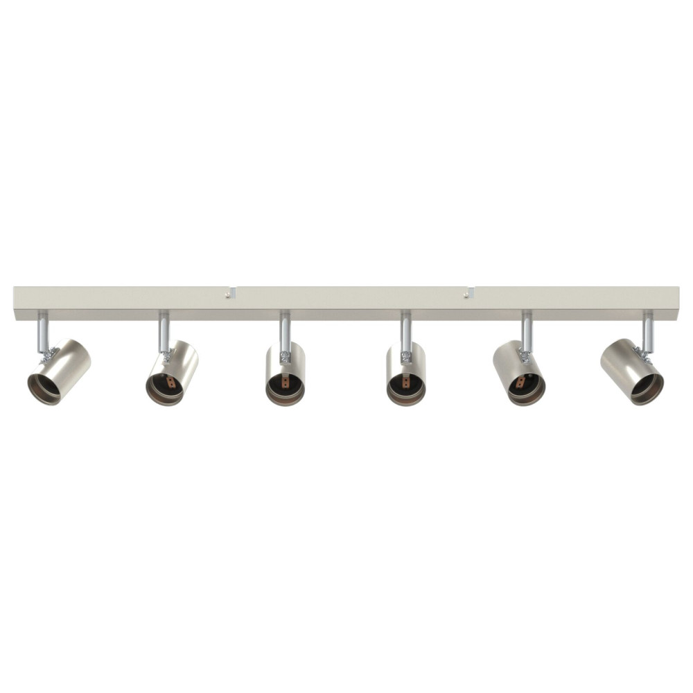 Produktbild för Takspotlight med strålkastare Nickel 73 x 6,5 x 11,5 cm Metall