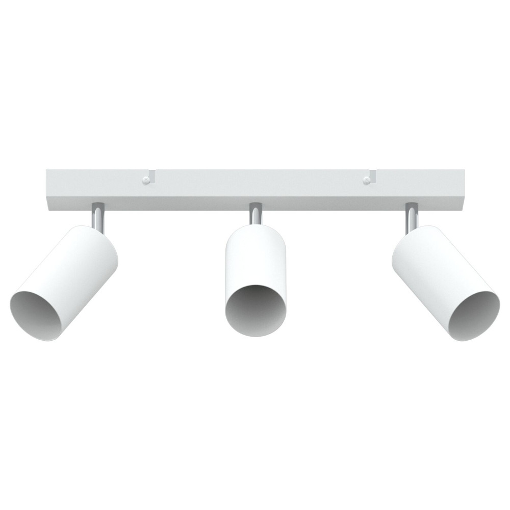 Produktbild för Takspotlight med strålkastare Vit 38 x 6 x 16 cm Metall