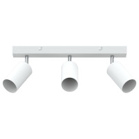 Produktbild för Takspotlight med strålkastare Vit 38 x 6 x 16 cm Metall