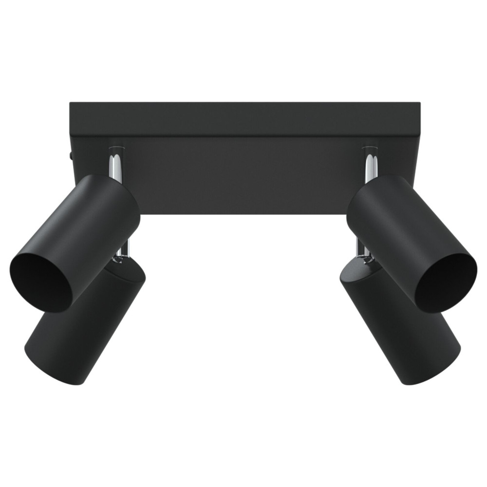 Produktbild för Takspotlight med strålkastare Svart 26 x 26 x 16 cm Metall