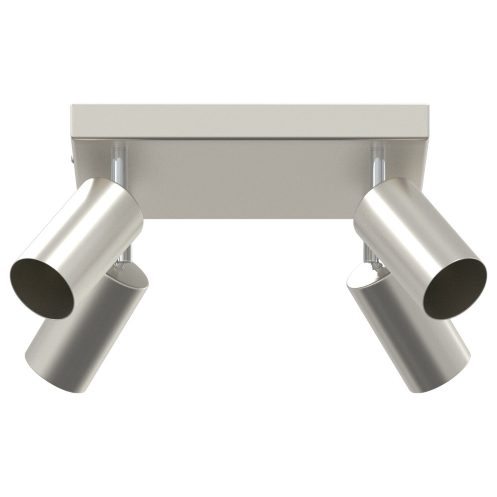 Produktbild för Takspotlight med strålkastare Nickel 26 x 26 x 16 cm Metall