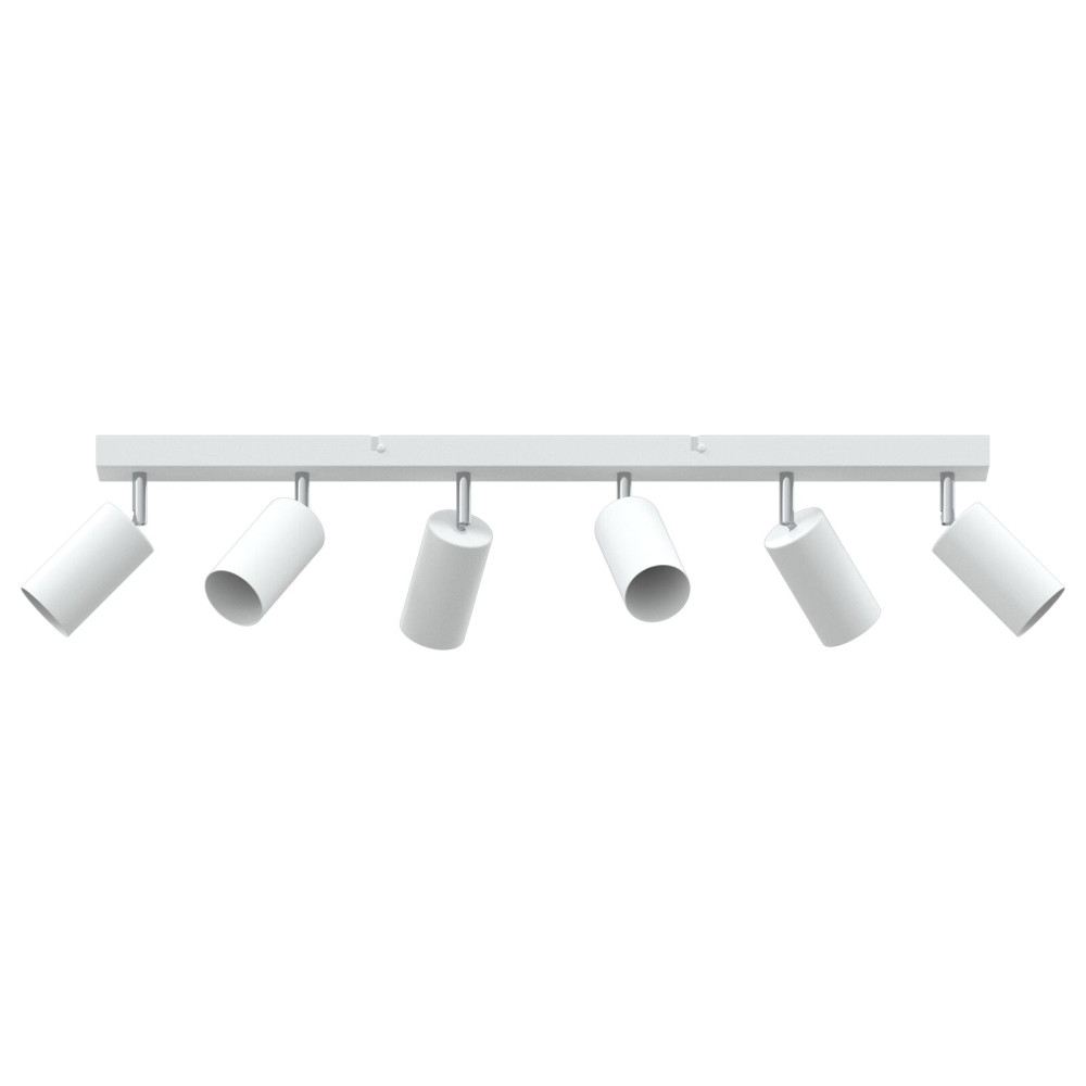 Produktbild för Takspotlight med strålkastare Vit 73 x 6 x 16 cm Metall