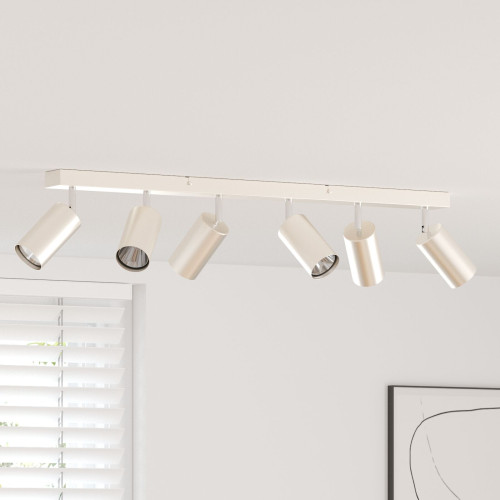 vidaXL Takspotlight med strålkastare Nickel 73 x 6 x 16 cm Metall
