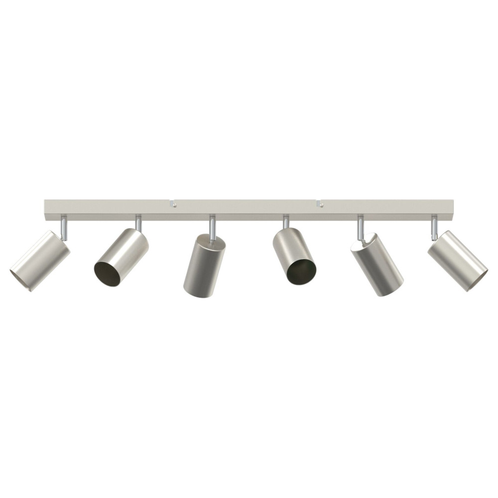 Produktbild för Takspotlight med strålkastare Nickel 73 x 6 x 16 cm Metall