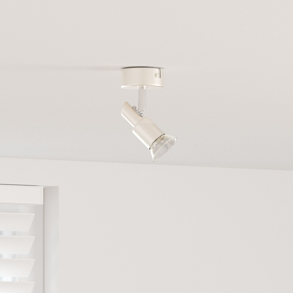 Produktbild för Takspotlight med strålkastare Nickel 8 x 8 x 10,5 cm Stål