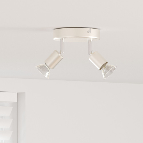 vidaXL Takspotlight med strålkastare Nickel 12 x 8 cm Stål