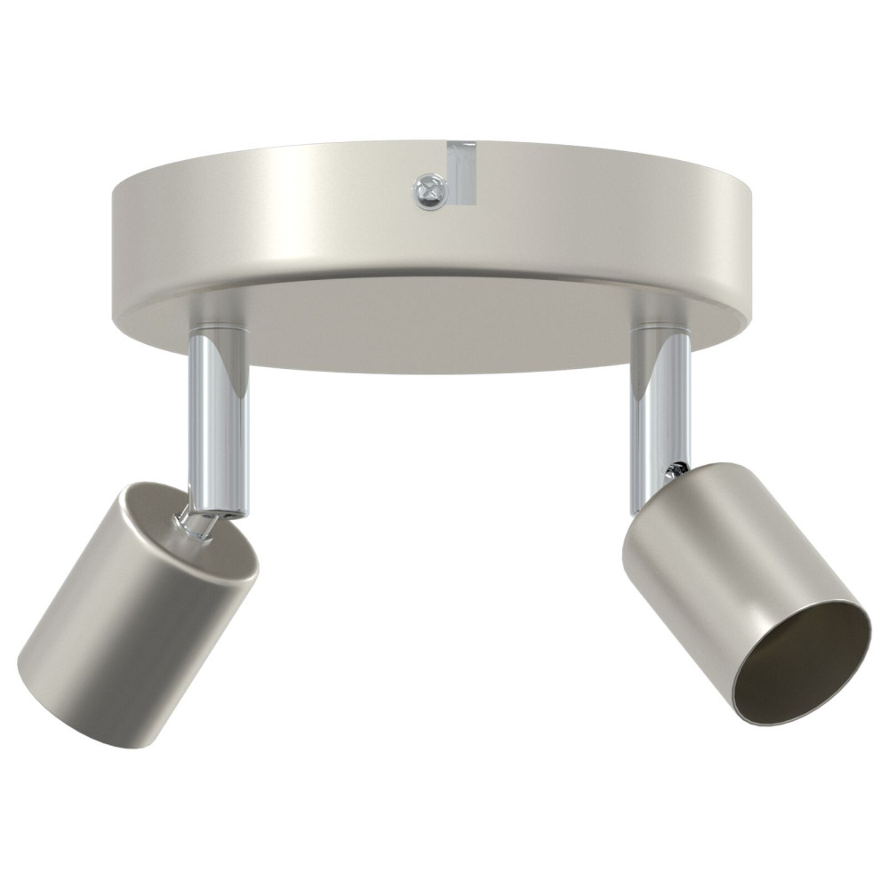 Produktbild för Takspotlight med strålkastare Nickel 12 x 8 cm Stål