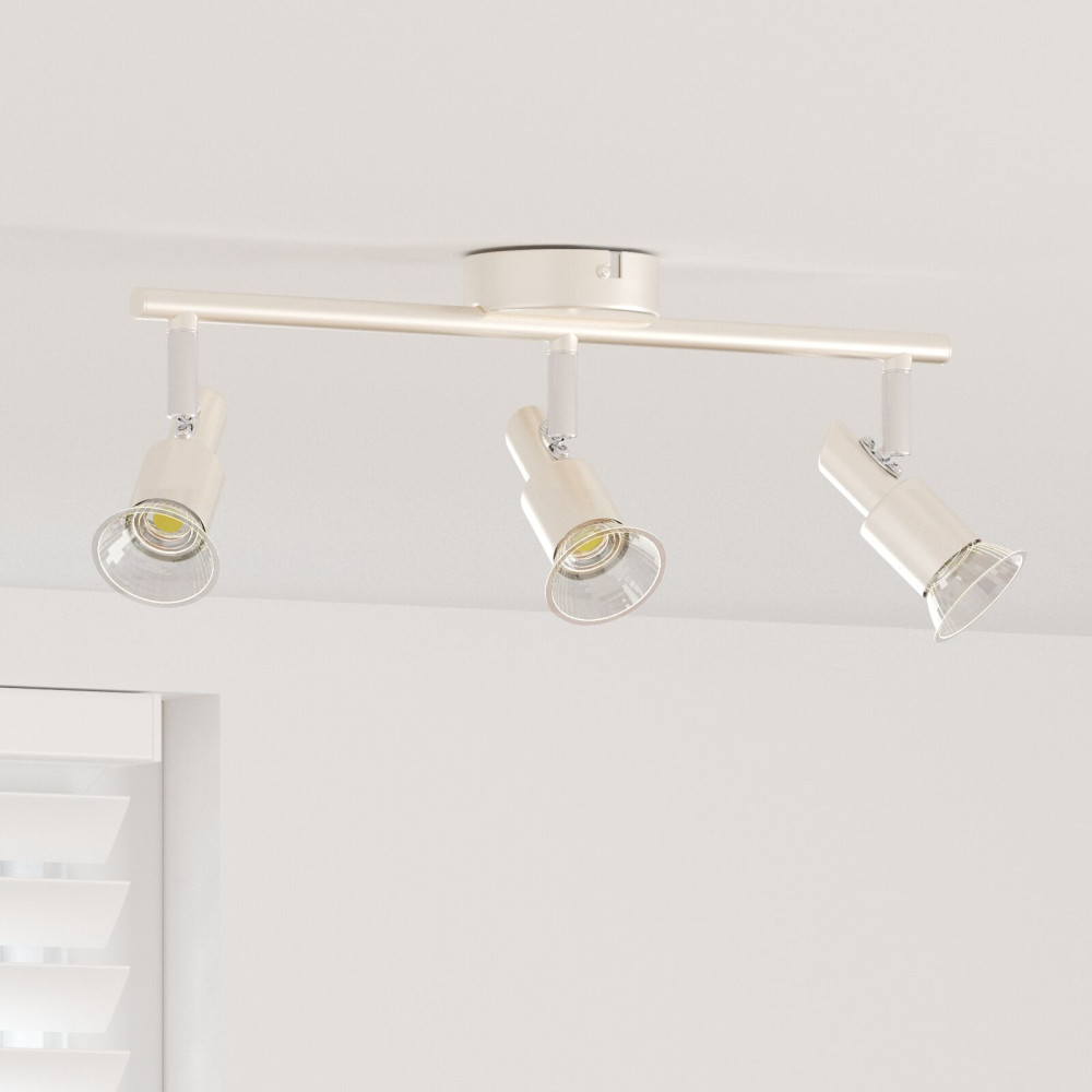 Produktbild för Takspotlight med strålkastare Nickel 39 x 10,5 x 10,5 cm Stål