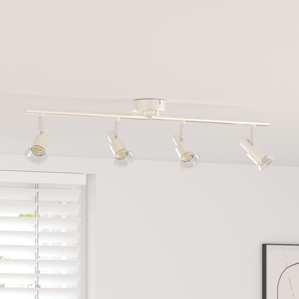 Produktbild för Takspotlight med strålkastare Nickel 70 x 9 x 12,5 cm Stål