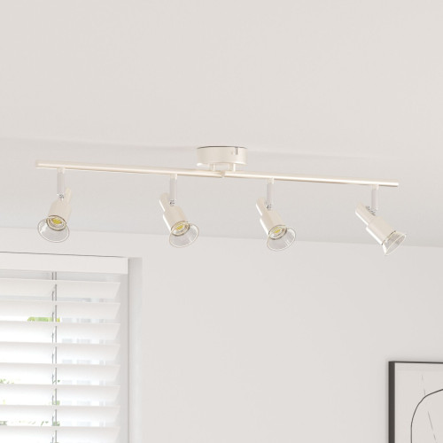 vidaXL Takspotlight med strålkastare Nickel 70 x 9 x 12,5 cm Stål