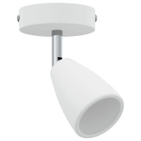 Produktbild för Takspotlight med strålkastare Vit 8 x 8 x 14 cm Metall