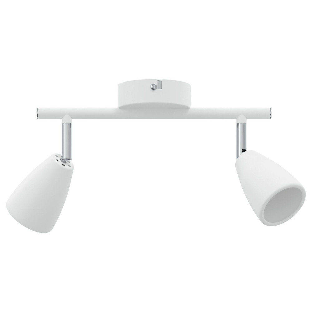Produktbild för Takspotlight med strålkastare Vit 25.5 x 8 x 16 cm Metall