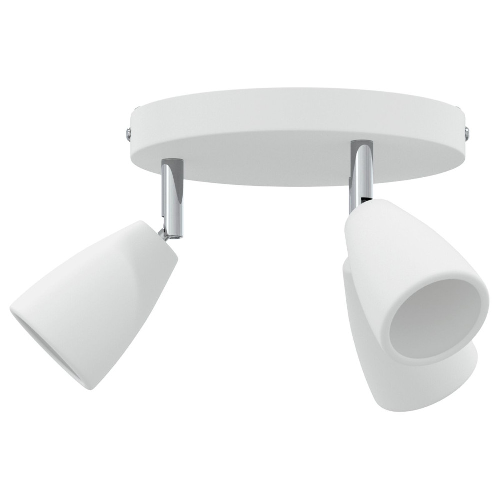 Produktbild för Takspotlight med strålkastare Vit 19 x 19 x 14,5 cm Metall