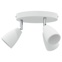 Produktbild för Takspotlight med strålkastare Vit 19 x 19 x 14,5 cm Metall