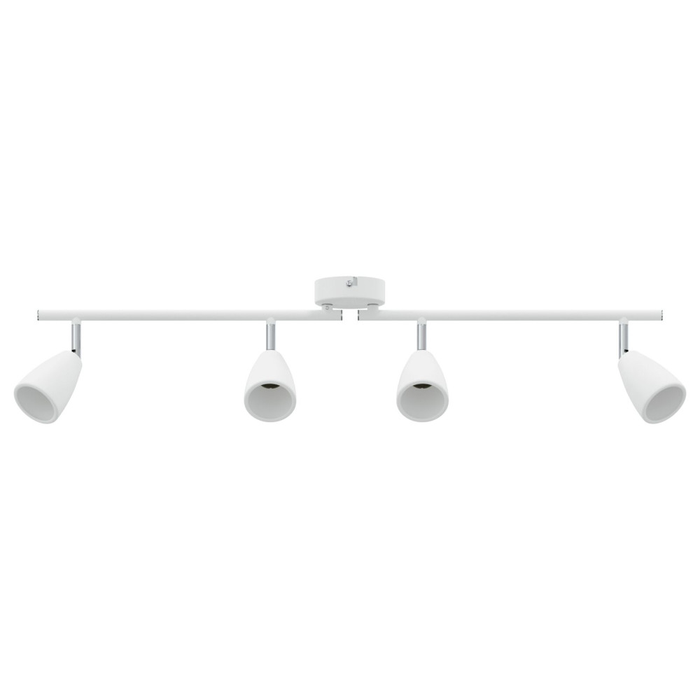 Produktbild för Takspotlight med strålkastare Vit 70 x 12,5 x 10,5 cm Metall