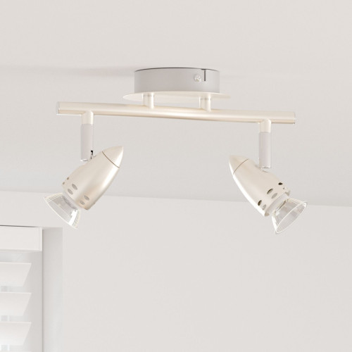 vidaXL Takspotlight med strålkastare Nickel 27 x 10 x 12 cm Metall