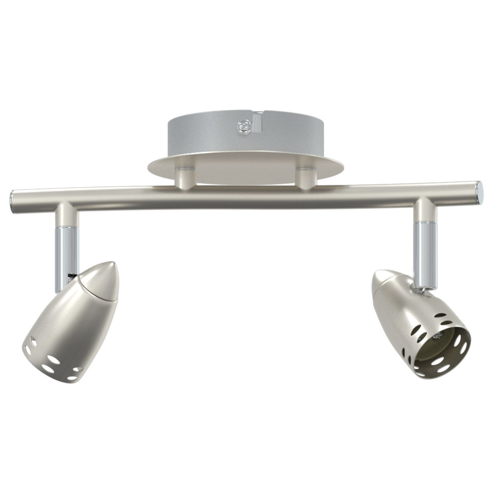 Produktbild för Takspotlight med strålkastare Nickel 27 x 10 x 12 cm Metall