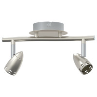 Produktbild för Takspotlight med strålkastare Nickel 27 x 10 x 12 cm Metall
