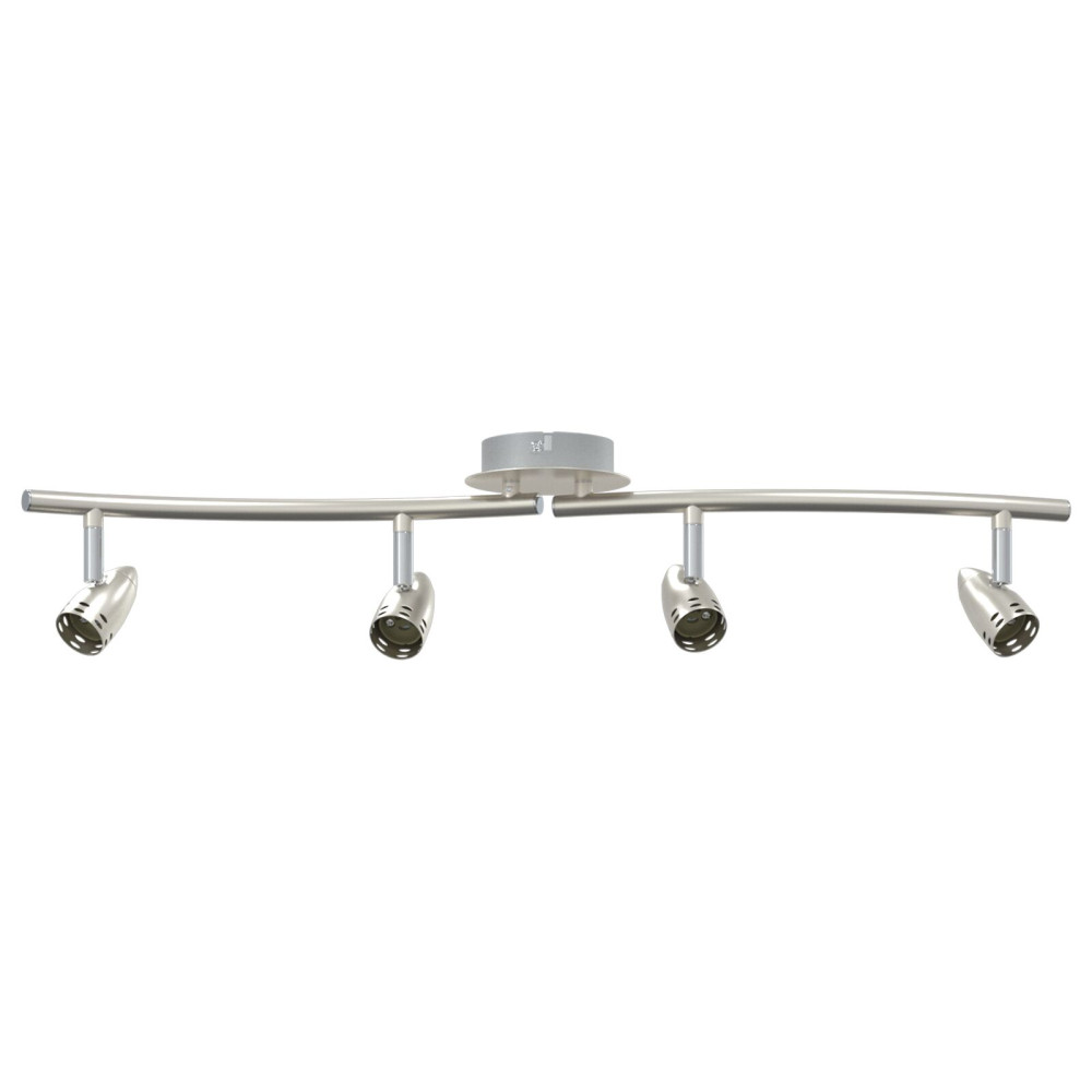 Produktbild för Takspotlight med strålkastare Nickel 61 x 10 x 12,5 cm Metall