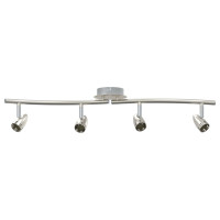 Produktbild för Takspotlight med strålkastare Nickel 61 x 10 x 12,5 cm Metall