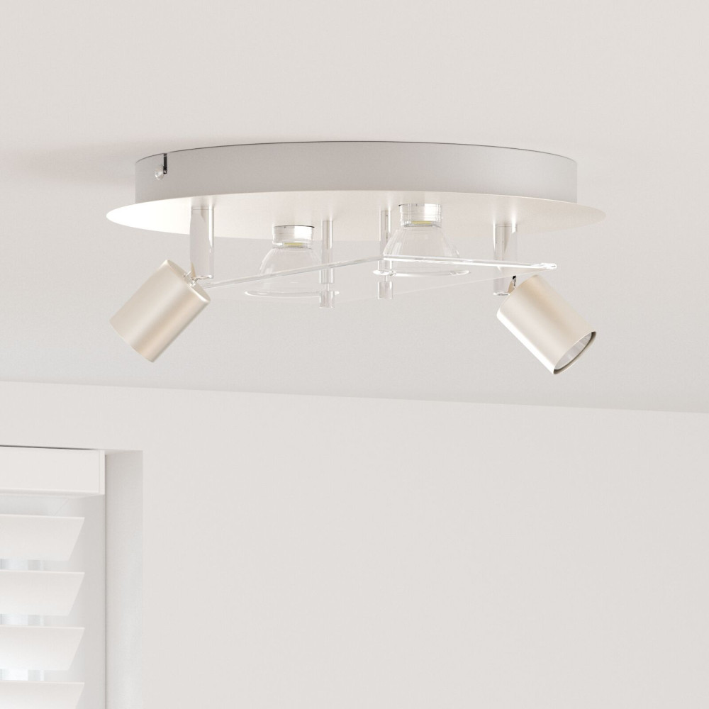 Produktbild för Takspotlight Nickel 29 x 29 x 11 cm Stål och glas