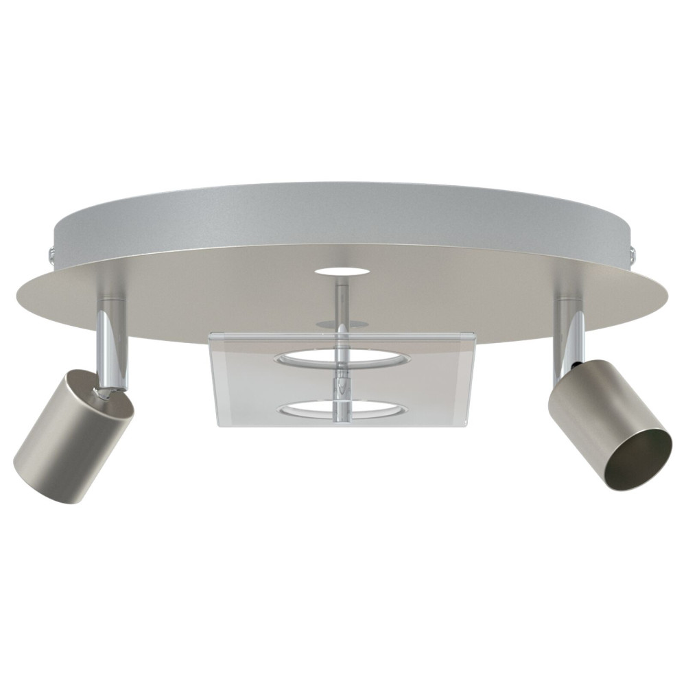 Produktbild för Takspotlight Nickel 29 x 29 x 11 cm Stål och glas