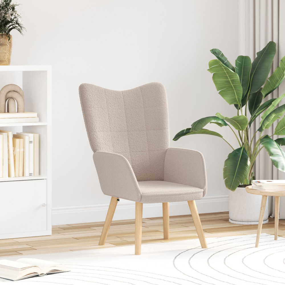 Produktbild för fåtölj Ljusgrå 62 x 67 x 95,5 cm Sherpa tyg