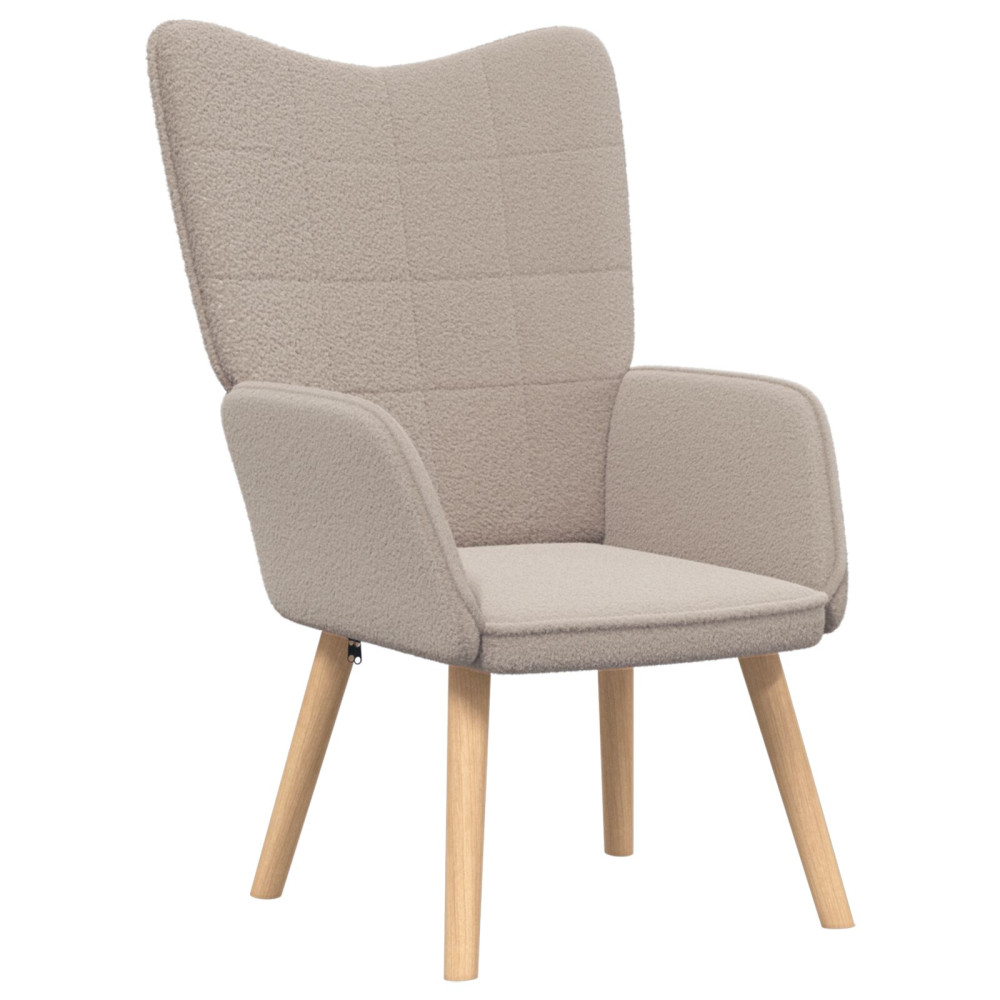 Produktbild för fåtölj Ljusgrå 62 x 67 x 95,5 cm Sherpa tyg