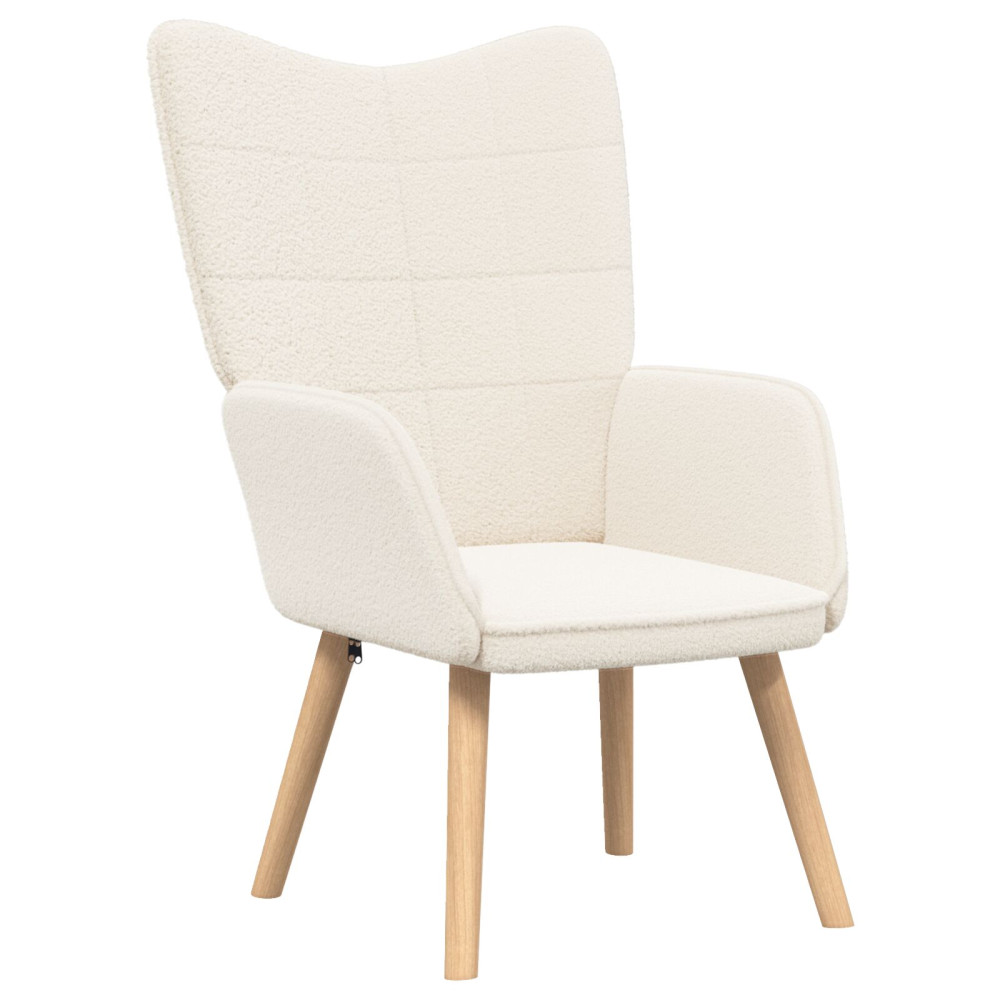 Produktbild för fåtölj Kräm 62 x 67 x 95,5 cm Sherpa tyg
