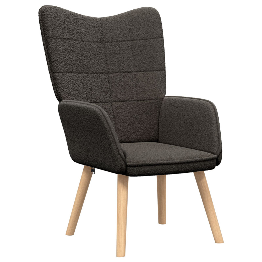 Produktbild för fåtölj Mörkgrå 62 x 67 x 95,5 cm Sherpa tyg