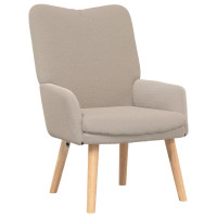 Produktbild för fåtölj Ljusgrå 63 x 67 x 94 cm Fårtyg och Faner
