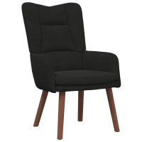 Produktbild för fåtölj Svart 63 x 67 x 94 cm Sammet