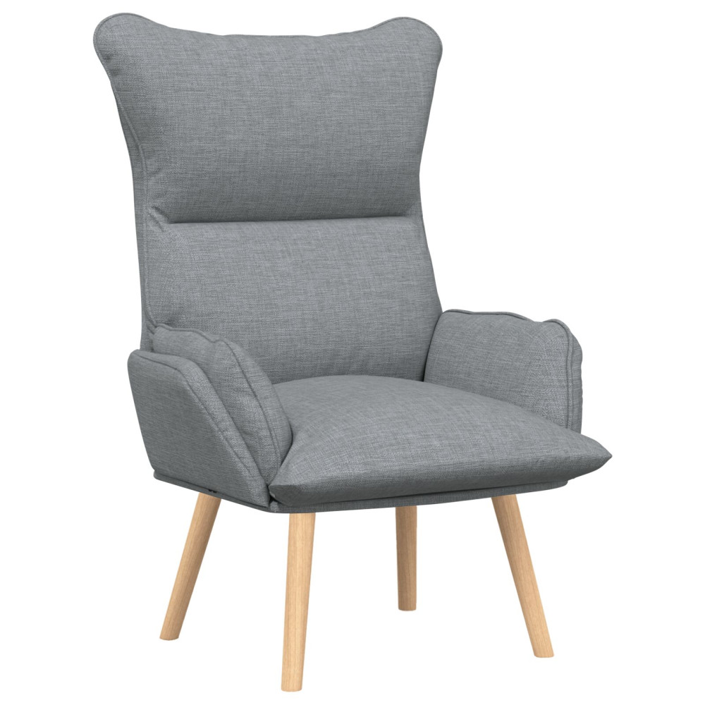 Produktbild för fåtölj Ljusgrå 69 x 74 x 93 cm Tyg och plywood