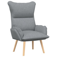 Produktbild för fåtölj Ljusgrå 69 x 74 x 93 cm Tyg och plywood