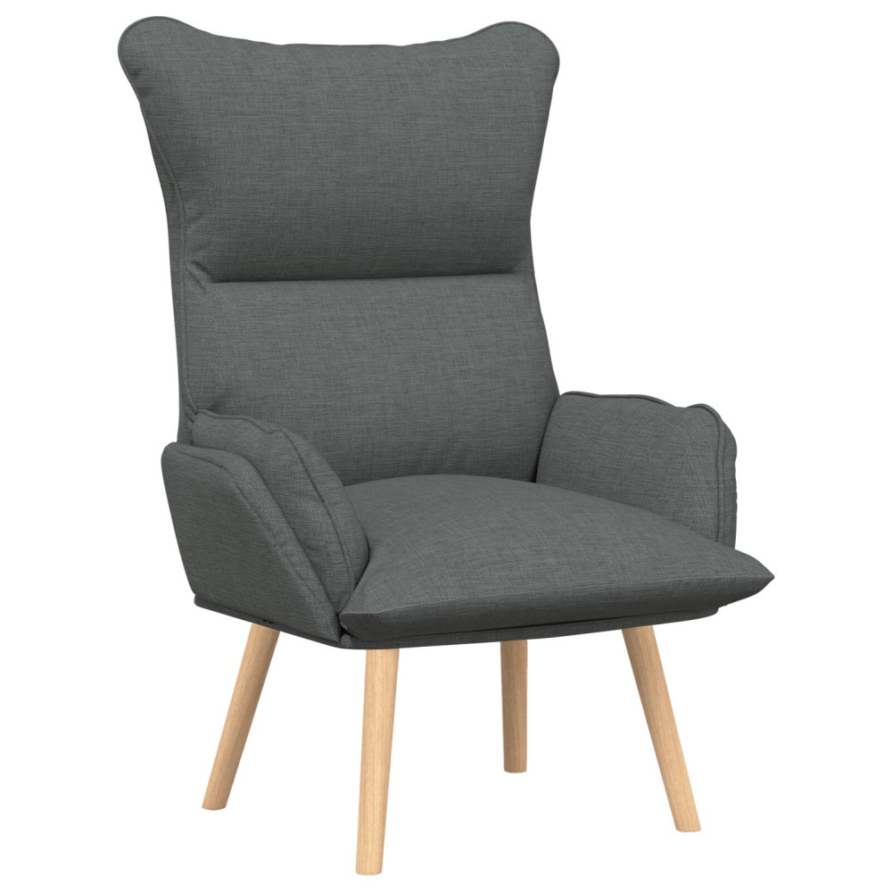 Produktbild för fåtölj Mörkgrå 69 x 74 x 93 cm Tyg och plywood