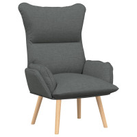 Produktbild för fåtölj Mörkgrå 69 x 74 x 93 cm Tyg och plywood