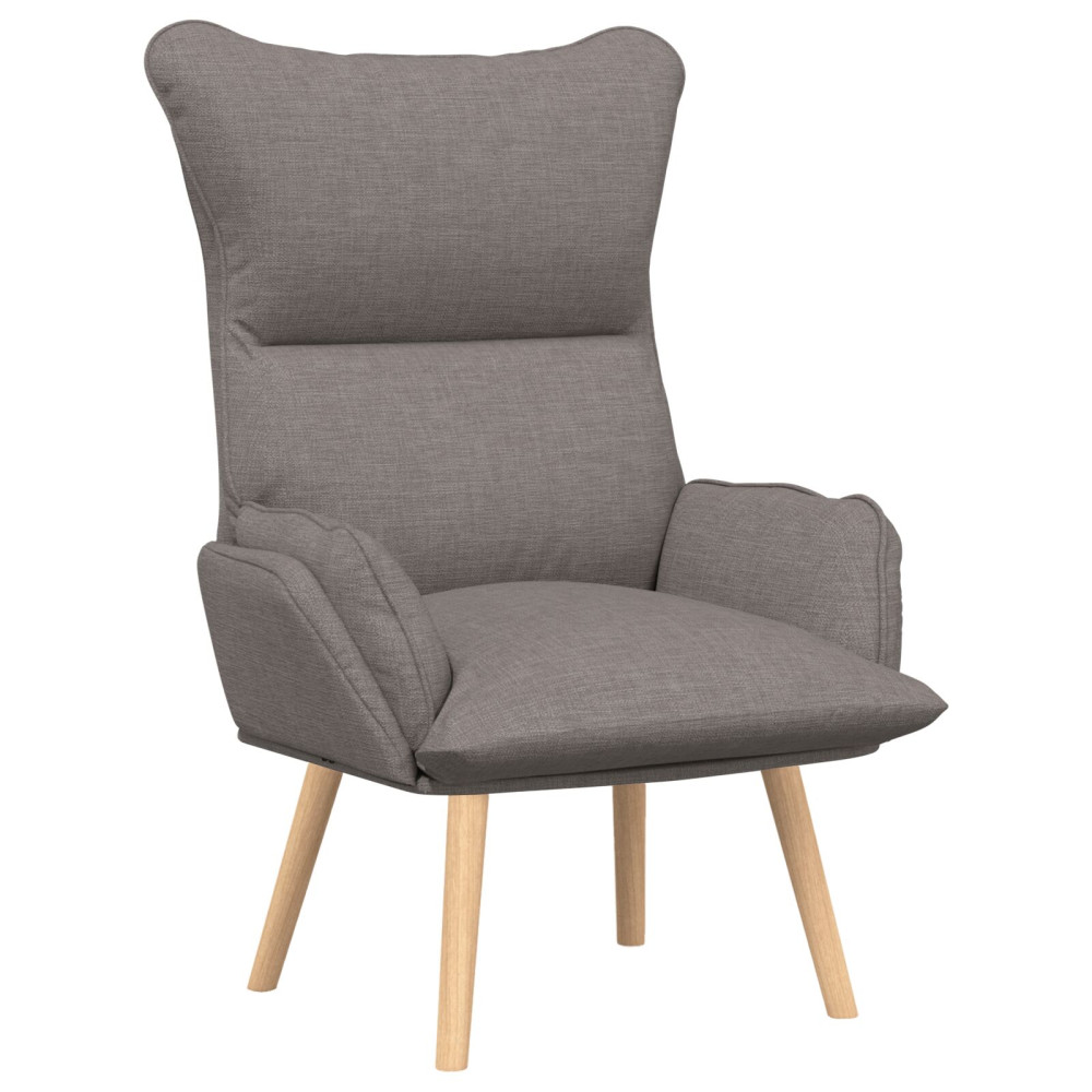 Produktbild för fåtölj Taupe 69 x 74 x 93 cm Tyg och plywood