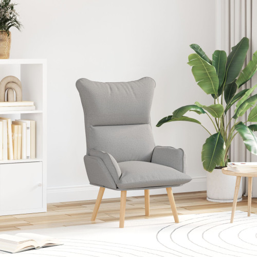 vidaXL fåtölj Moln Grå Tyg och plywood