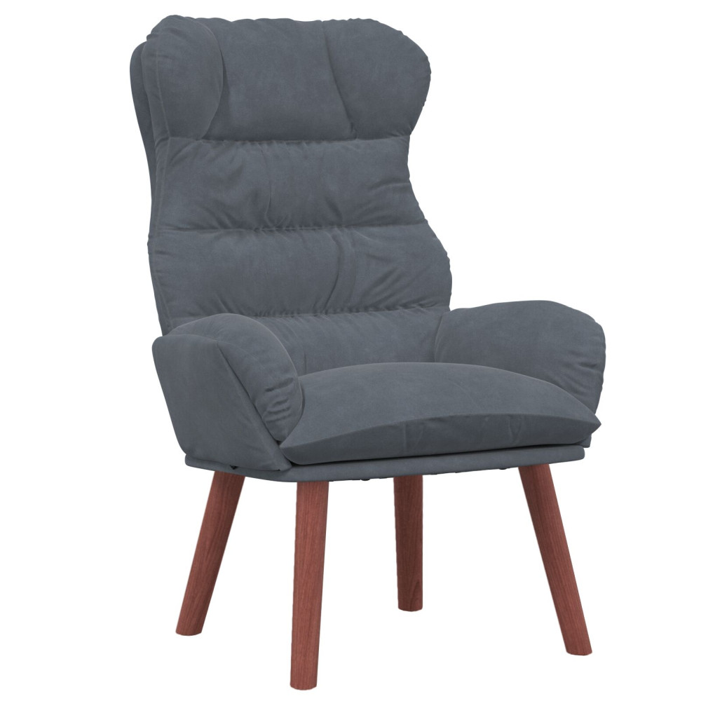 Produktbild för fåtölj Mörkgrå 69 x 74 x 93 cm Sammet
