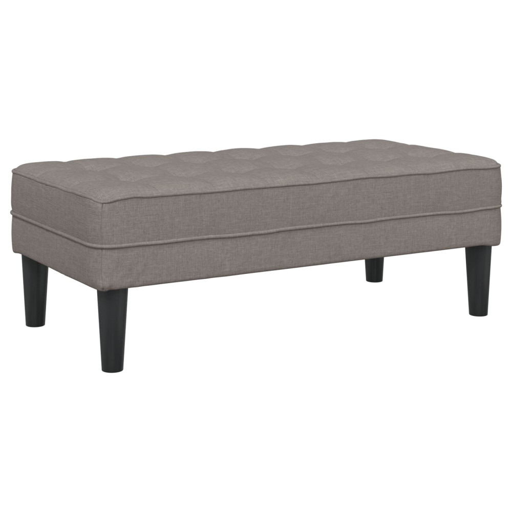 Produktbild för bänk med kudde Taupe 113 x 57 x 39 cm tyg